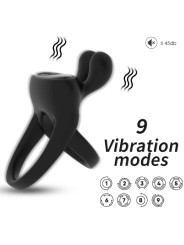 ARMONY ANILLO VIBRADOR RABBIT NEGRO