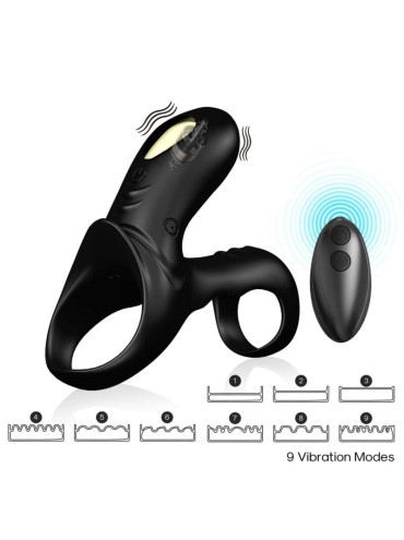 ARMONY RANGER ANILLO DOBLE VIBRADOR PAREJA NEGRO