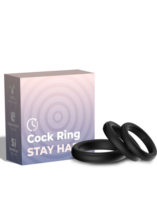 ARMONY TRIPLE ANILLO SILICONA NEGRO