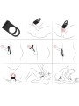 ARMONY TWINS ANILLO DOBLE VIBRADOR PAREJAS NEGRO