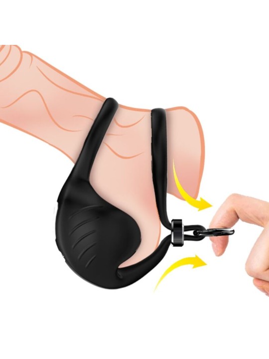 ARMONY MANTA ANILLO VIBRADOR TESTICULOS CONTROL REMOTO NEGRO