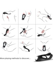 ARMONY VEYRON ANILLO VIBRADOR DOBLE PINZA CONTROL REMOTO NEGRO