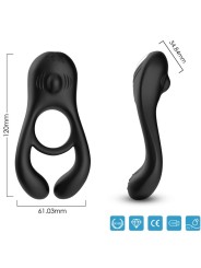 ARMONY VEYRON ANILLO VIBRADOR DOBLE PINZA CONTROL REMOTO NEGRO