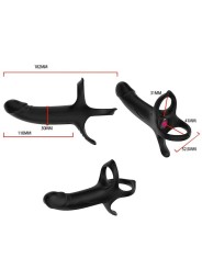 ARMONY DILDO CON ANILLO VIBRADOR CONTROL REMOTO NEGRO