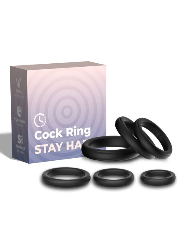 ARMONY LOCK ANILLOS SILICONA NEGRO