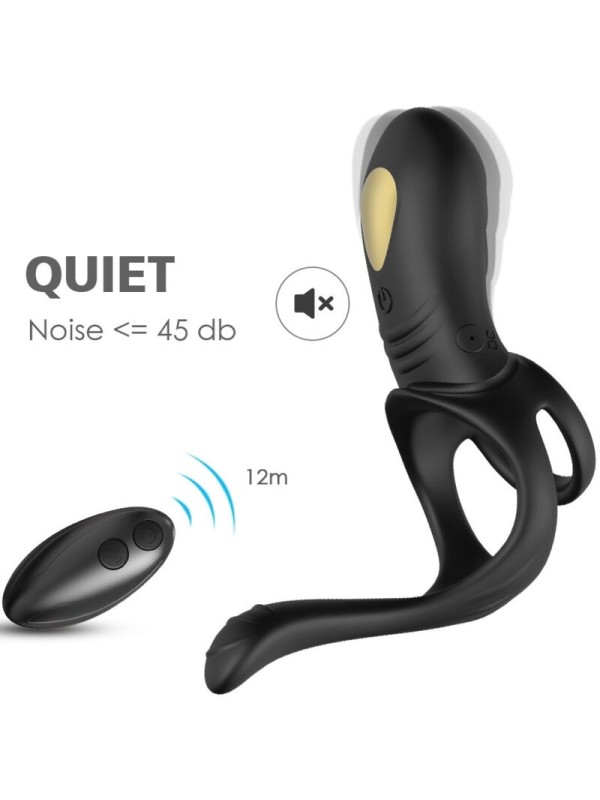 ARMONY JOY JUMPER ANILLO VIBRADOR PAREJAS PLUG ANAL CONTROL REMOTO NEGRO