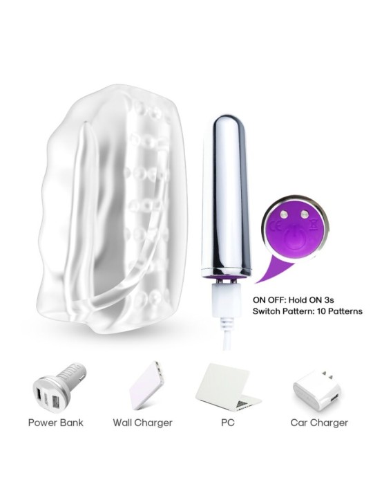 ARMONY MASTER MASTURBATOR VIBRADOR TRANSPARENTE