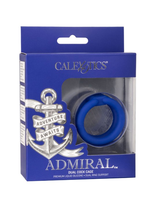 CALEXOTICS ADMIRAL JAULA DOBLE PARA PENE AZUL