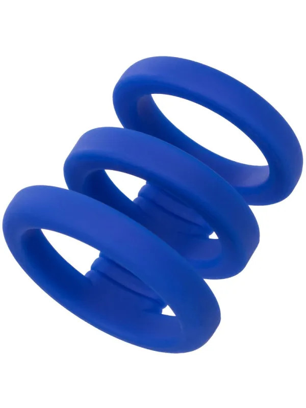 CALEXOTICS ADMIRAL JAULA TRIPLE PARA PENE AZUL