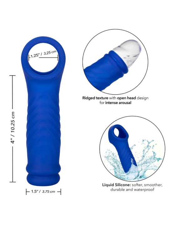 CALEXOTICS ADMIRAL WAVE FUNDA PENE SILICONA LIQUIDA AZUL