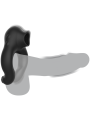 ARMONY ANILLO VIBRADOR SILICONA 3 MOTORES RECARGABLE NEGRO DORADO