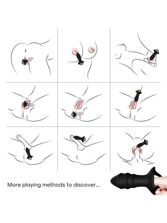 ARMONY KYLIN DEDAL VIBRADOR PLUG ANAL CONTROL REMOTO NEGRO