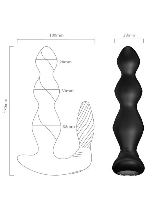 ARMONY MANFUN VIBRADOR ESTIMULADOR PLUG ANAL CONTROL REMOTO NEGRO