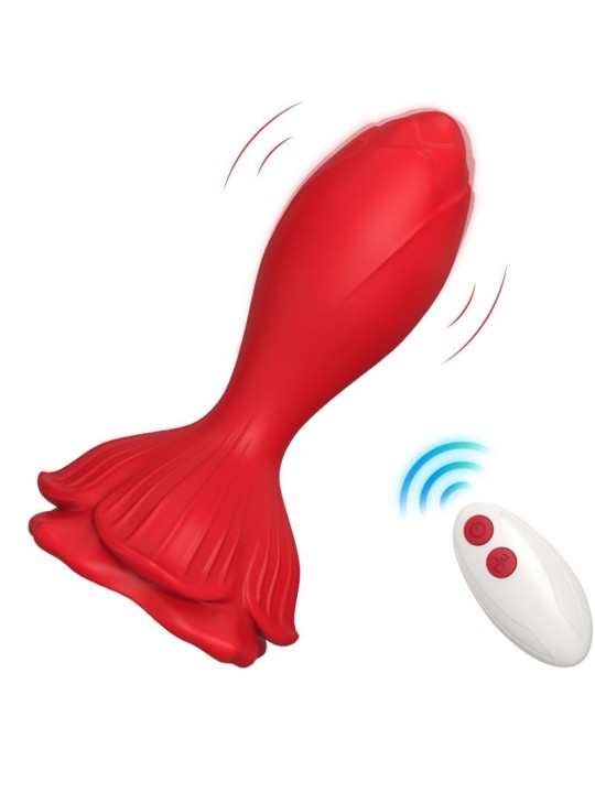 ARMONY ROSA VIBRADOR PLUG ANAL PEQUENO CONTROL REMOTO ROJO