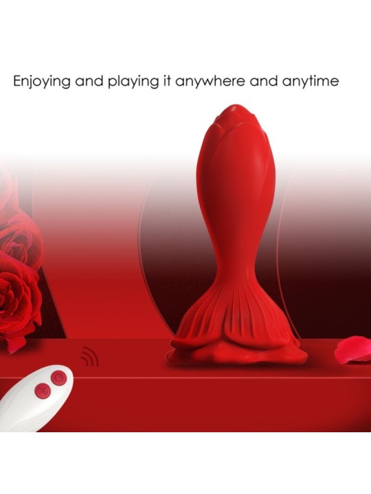 ARMONY ROSA VIBRADOR PLUG ANAL PEQUENO CONTROL REMOTO ROJO