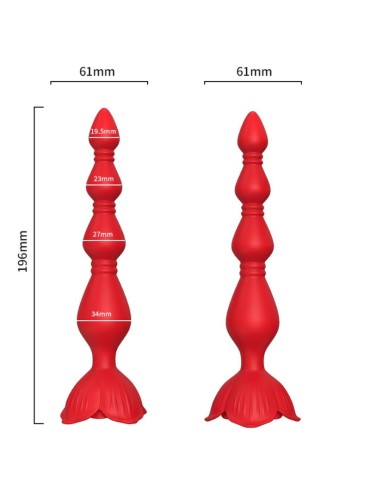ARMONY ROSA VIBRADOR PAGODA PLUG ANAL ROJO
