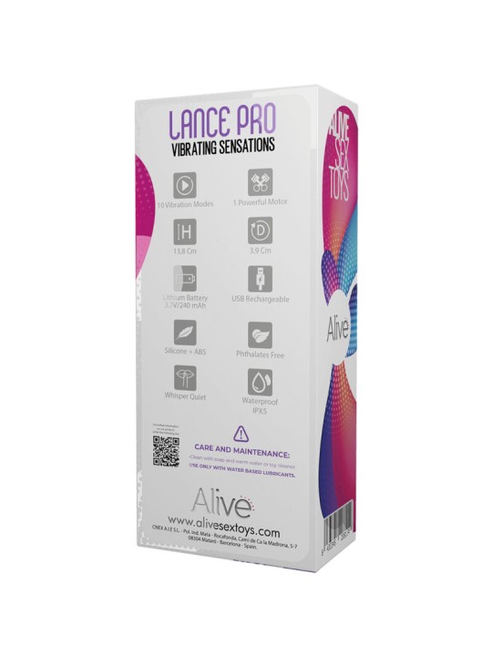 ALIVE LANCE PRO ESTIMULADOR VIBRADOR ANAL ROSA