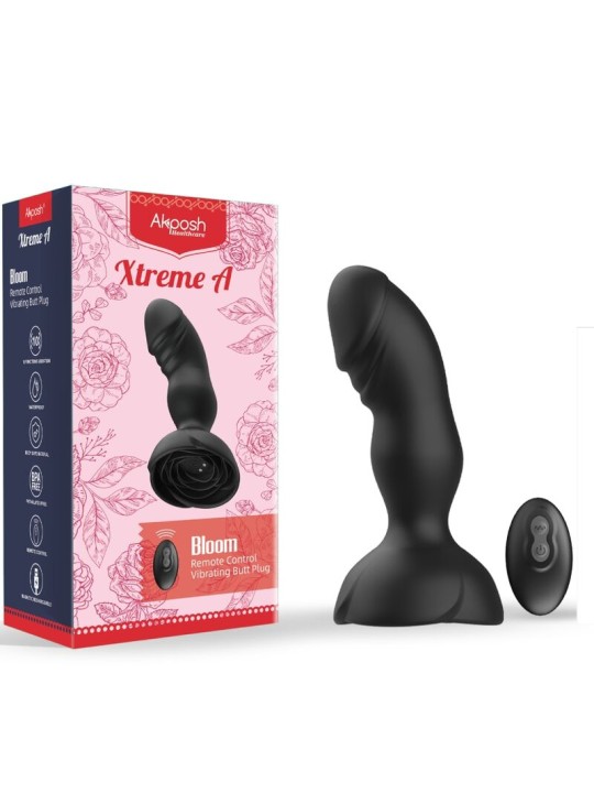 ARMONY EXTREME A BLOOM ROSA VIBRADOR PLUG ANAL CONTROL REMOTO NEGRO
