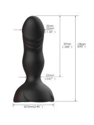 ARMONY EXTREME A BLOOM ROSA VIBRADOR PLUG ANAL CONTROL REMOTO NEGRO