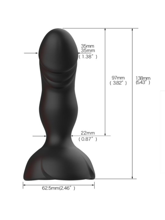 ARMONY EXTREME A BLOOM ROSA VIBRADOR PLUG ANAL CONTROL REMOTO NEGRO