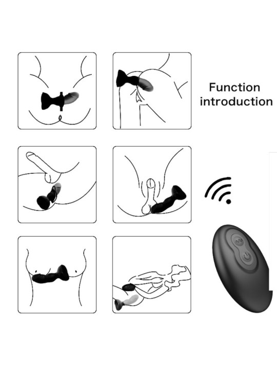 ARMONY EXTREME A BLOOM ROSA VIBRADOR PLUG ANAL CONTROL REMOTO NEGRO