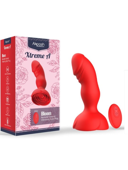 ARMONY EXTREME A BLOOM ROSA VIBRADOR PLUG ANAL CONTROL REMOTO ROJO
