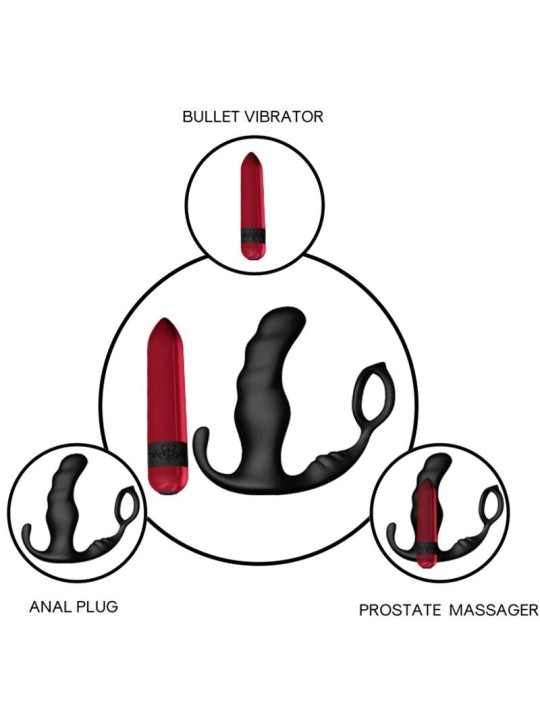 ARMONY KNIGHT VIBRADOR ANAL PROSTATA ANILLO CONTROL REMOTO NEGRO