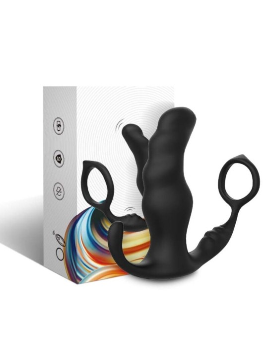 ARMONY KNIGHT VIBRADOR ANAL PROSTATA ANILLO CONTROL REMOTO NEGRO
