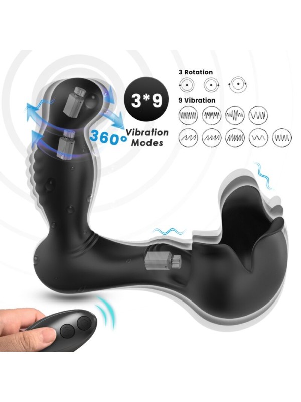ARMONY SURROUND VIBRADOR ANAL ESTIMULADOR TESTICULOS CONTROL REMOTO NEGRO