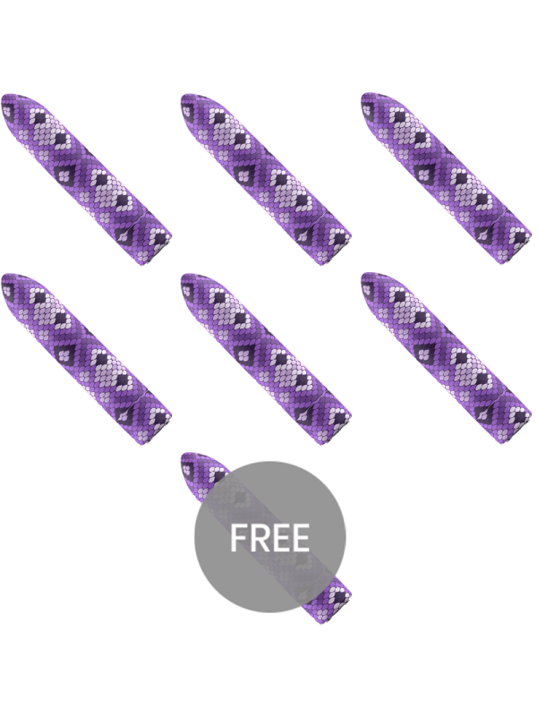 CUSTOM BULLETS BALA RECARGABLE SNAKE LILA 10 INTENSIDADES 6 1 GRATIS