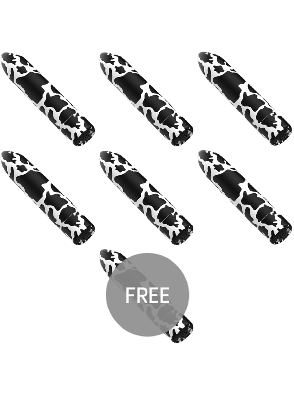 CUSTOM BULLETS BALA RECARGABLE COW 10 INTENSIDADES 6 1 GRATIS