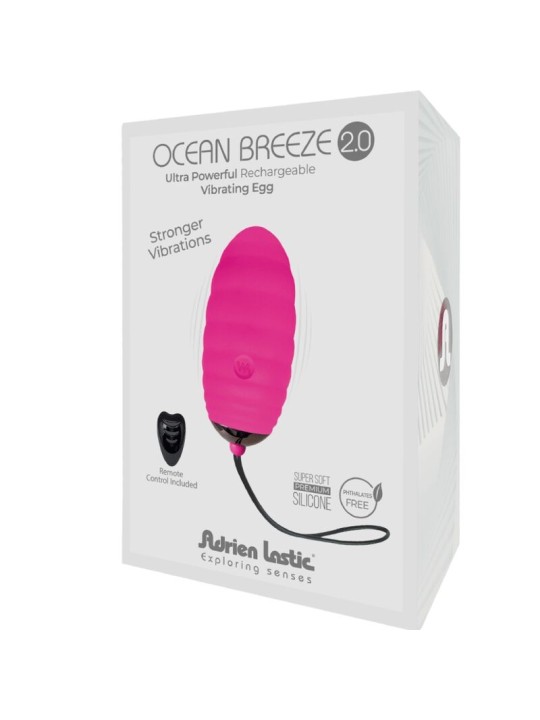 ADRIEN LASTIC OCEAN BREEZE 20 HUEVO VIBRADOR RECARGABLE CONTROL REMOTO ROSA