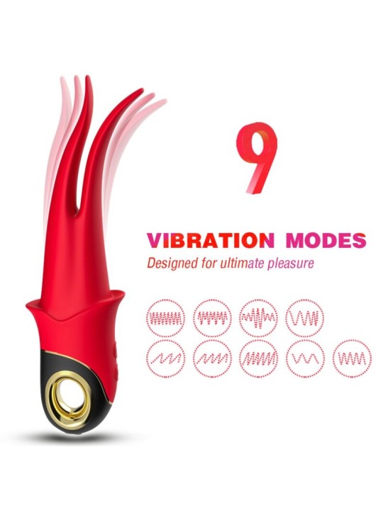 ARMONY SHADOW VIBRADOR PINZA ROJO