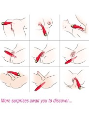ARMONY SHADOW VIBRADOR PINZA ROJO