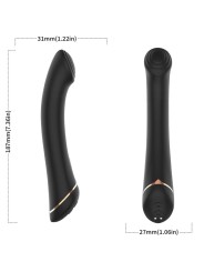 ARMONY VIBRADOR CABEZA PLANA SILICONA NEGRO