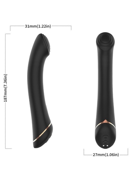 ARMONY VIBRADOR CABEZA PLANA SILICONA NEGRO