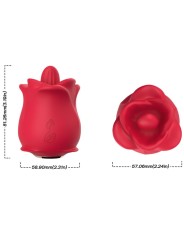 ARMONY ROSA VIBRADOR ESTIMULADOR CON LENGUA CLITORIS 10 MODOS ROJO