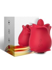 ARMONY ROSA VIBRADOR ESTIMULADOR CON LENGUA CLITORIS 10 MODOS ROJO