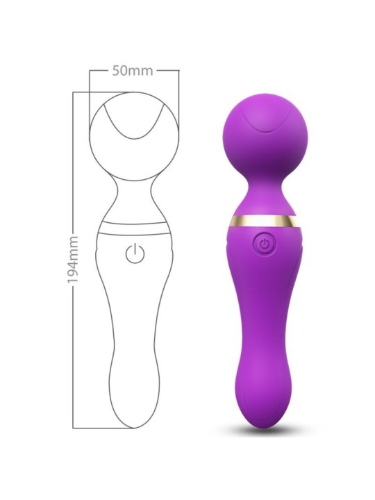 ARMONY FREEZA MASAJEADOR VIBRADOR CABEZA FLEXIBLE VIOLETA
