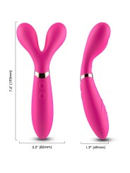 ARMONY Y WAND MASAJEADOR VIBRADOR CABEZA DOBLE FUCSIA