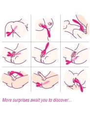 ARMONY Y WAND MASAJEADOR VIBRADOR CABEZA DOBLE FUCSIA