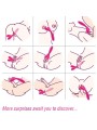 ARMONY Y WAND MASAJEADOR VIBRADOR CABEZA DOBLE FUCSIA