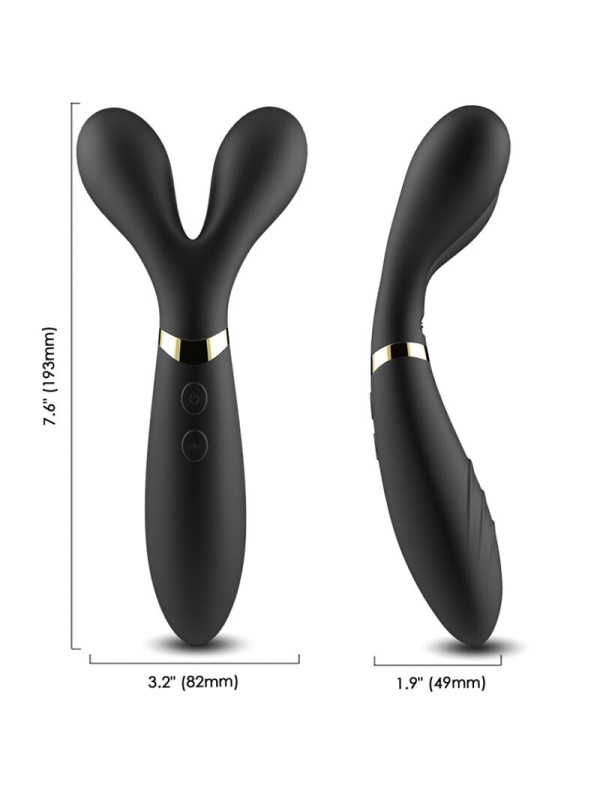 ARMONY Y WAND MASAJEADOR VIBRADOR CABEZA DOBLE NEGRO