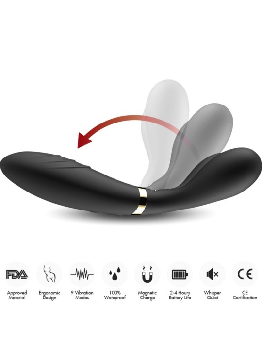 ARMONY Y WAND MASAJEADOR VIBRADOR CABEZA DOBLE NEGRO
