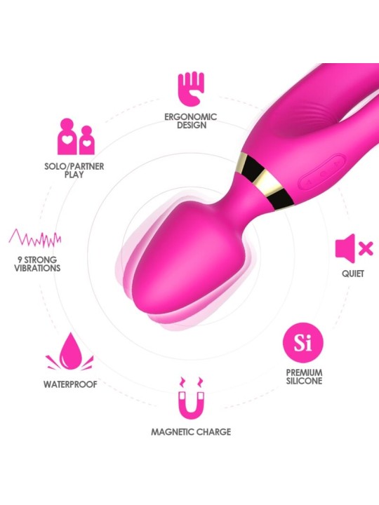 ARMONY MASAJEADOR VIBRADOR RABBIT FUCSIA