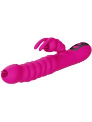 ARMONY VIBRADOR MULTIFUNCION RABBIT DOBLE LENGUA EFECTO CALOR FUCSIA