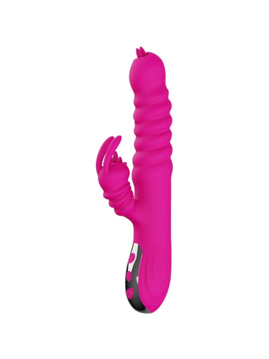 ARMONY VIBRADOR MULTIFUNCION RABBIT DOBLE LENGUA EFECTO CALOR FUCSIA