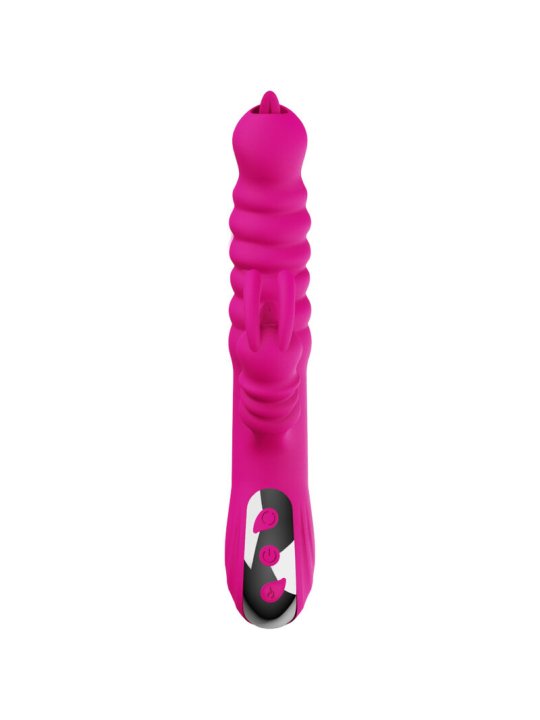 ARMONY VIBRADOR MULTIFUNCION RABBIT DOBLE LENGUA EFECTO CALOR FUCSIA