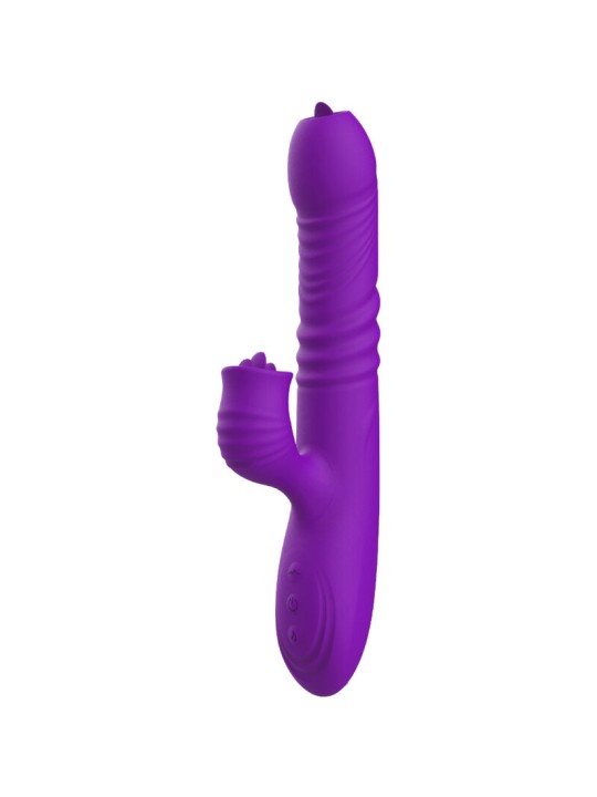 ARMONY FULLY GSPOT VIBRADOR RABBIT CON LENGUA ESTIMULADORA EFECTO CALOR VIOLETA