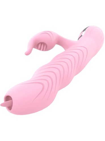 ARMONY MARCIA VIBRADOR THRUSTING DOBLE LENGUA EFECTO CALOR ROSA